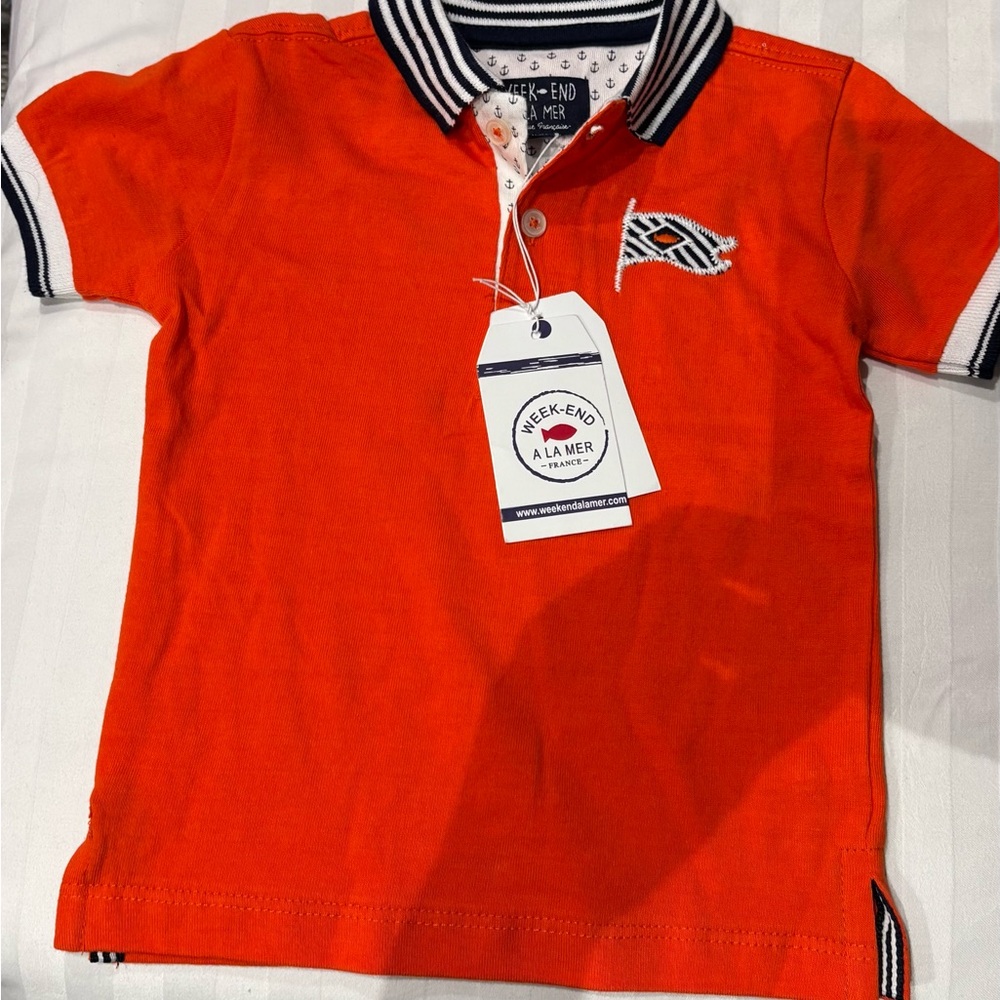 Orange Kids Polo Shirt made in France